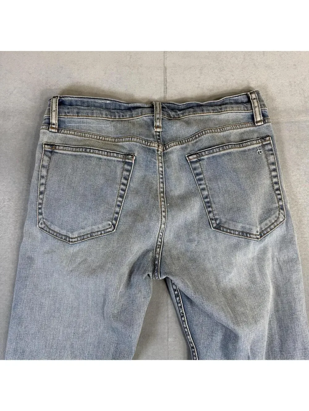 Rag & Bone Fit 2 Slim Jeans Mens 30x32 Blue Light Wash Distressed Straight